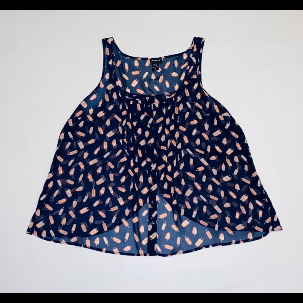 Plus size Lollipop Sleeveless Top